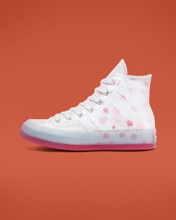 Converse Sakura Chuck 70 Férfi Magasszárú Fehér/Rózsaszín/Rózsaszín | KHBSAGO-HU